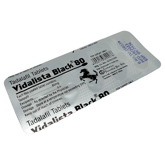 Vidalista Black 80 мг - для еректильної дисфункції ➤ Сіаліс (Тадалафіл) ➤ 10 пігулок, фото 5